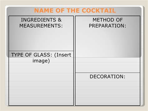 cocktail template