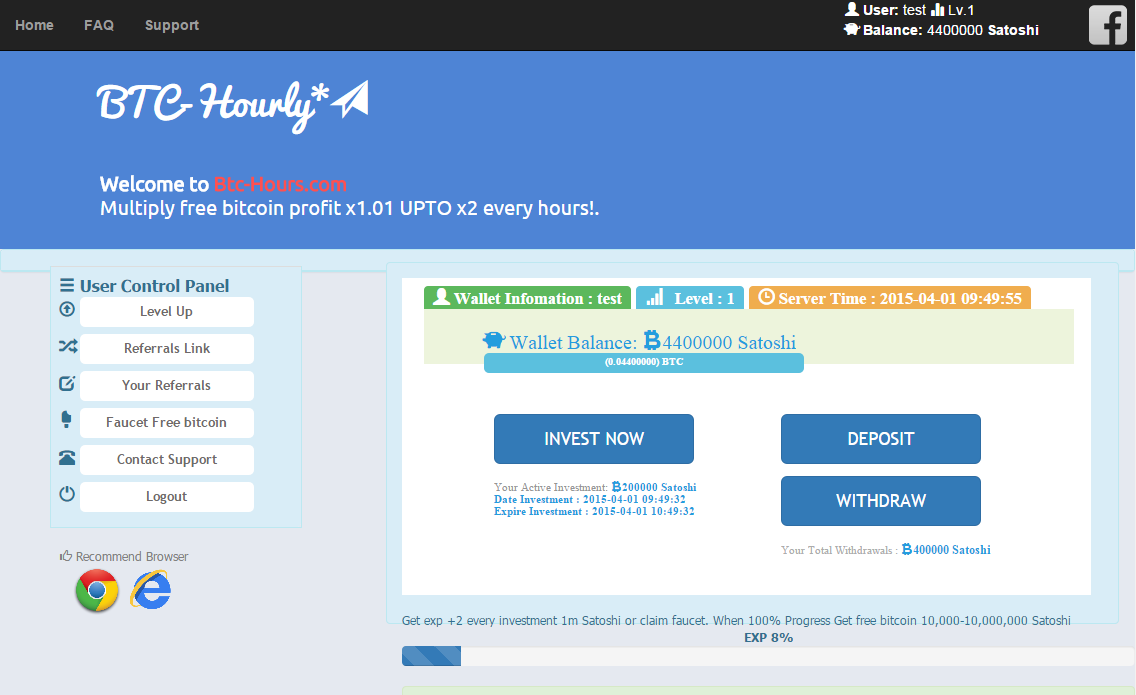 Btc Hours Com Every Hours Multiply Free Bitcoin Profit X1 01 12 - 