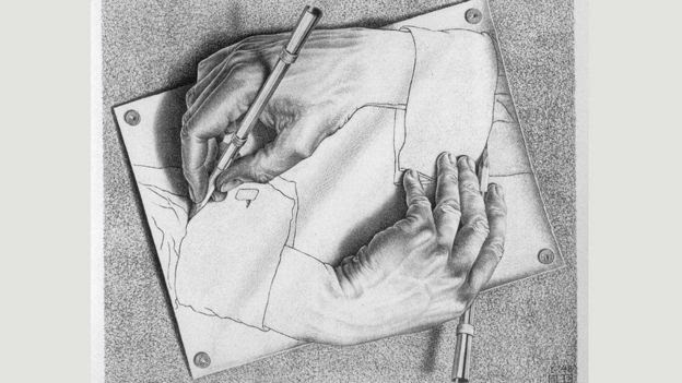 'Drawing Hands' (1948), M. C. Escher