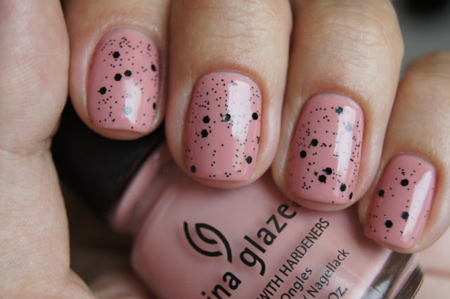 China Glaze - Gelato & Nubar - Black Polka Dots