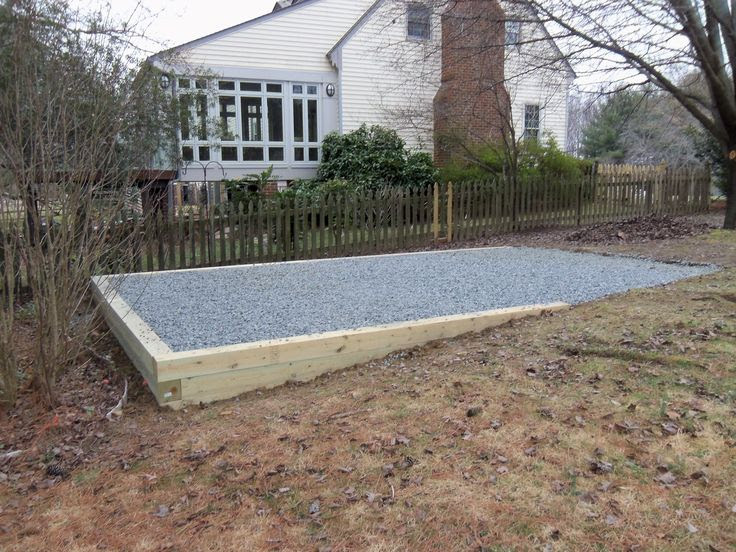 shed foundation | gravel shed pad | Backyard | Pinterest