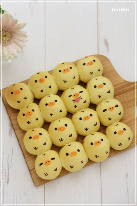 型なしでキイロイトリのちぎりパン キャラパン Momo S Obentou キャラ弁 Powered By ライブドアブログ