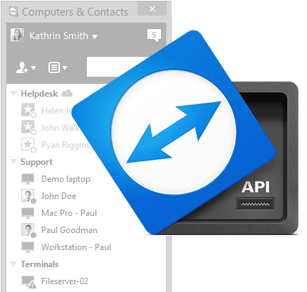 Intégrez votre liste Ordinateurs et contacts de TeamViewer à n'importe quel logiciel