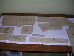 pattern laid out
