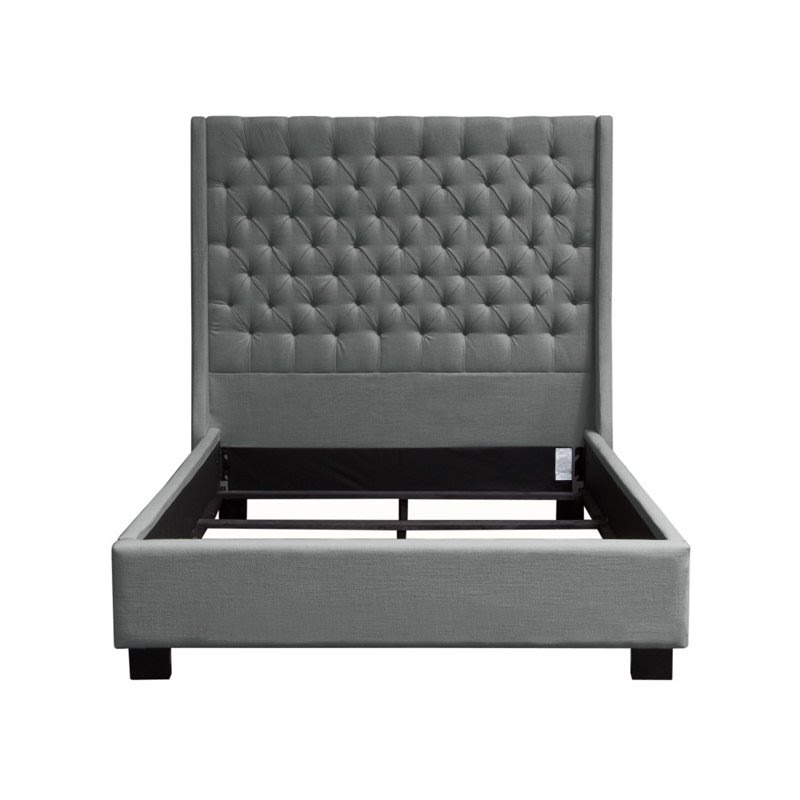 Buy Now Diamond Sofa Park Ave Tufted King Panel Bed in Gray Before Too
Late