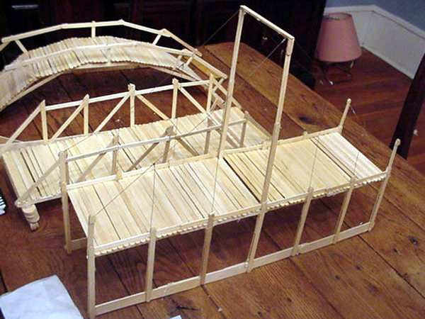Popsicle stick bridge pictures and plans / A versatile and scaleable    greenhouse truss plans