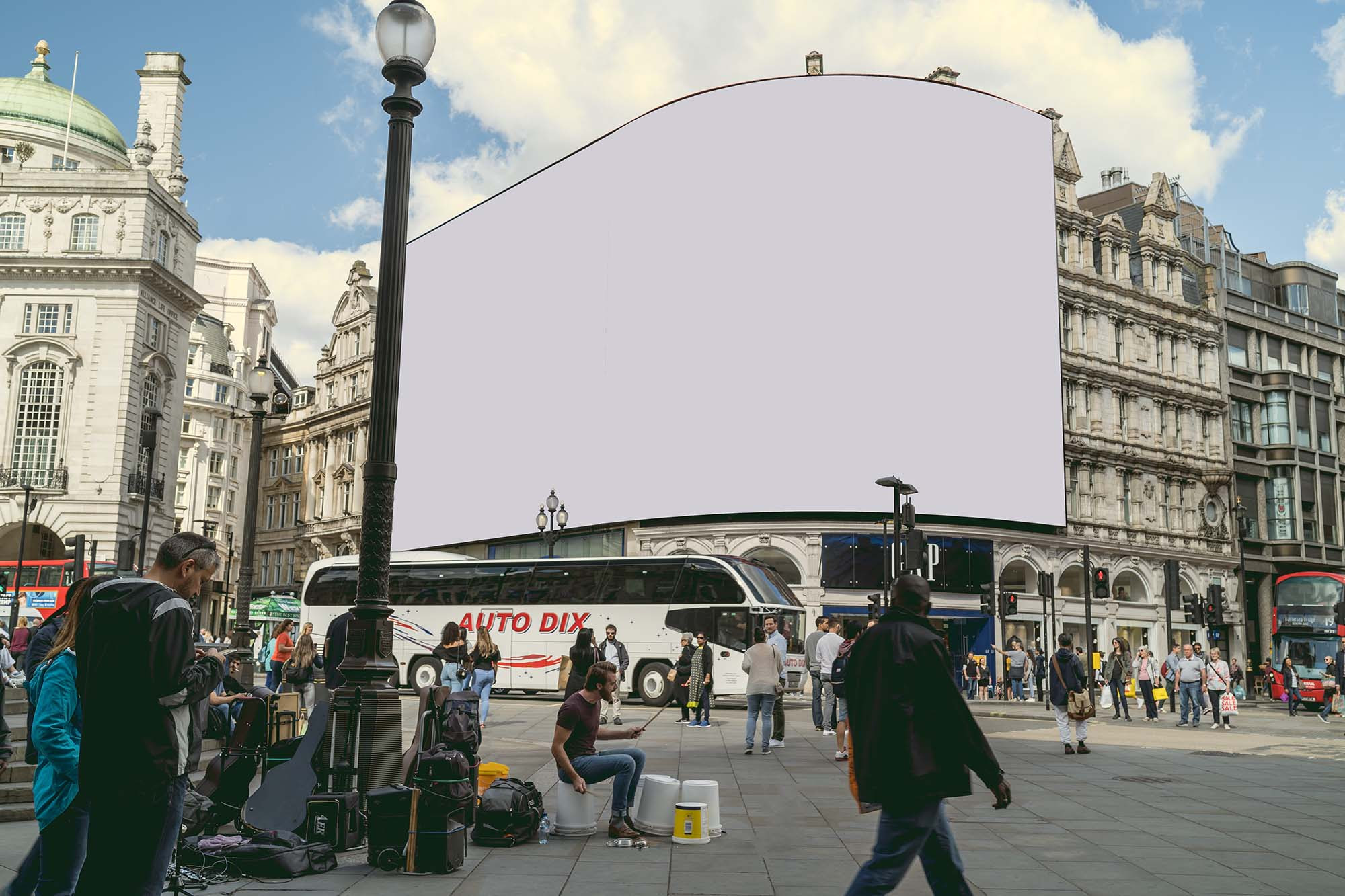 Download Free Curved Outdoor Advertising Mockup Psd