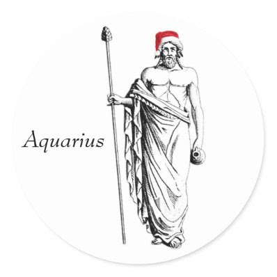 Aquarius Christmas Stickers