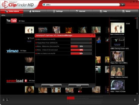 Capture d'écran Ashampoo ClipFinder HD