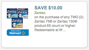 Zantac Coupon: $10 Off Printable Coupon