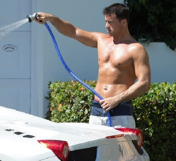 Joanna Krupa Red Bikini car wash Miami