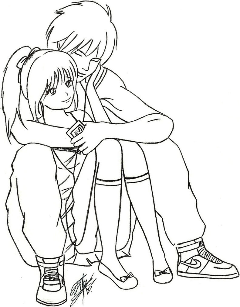 Anime Girl And Boy Hugging Base Otaku Wallpaper