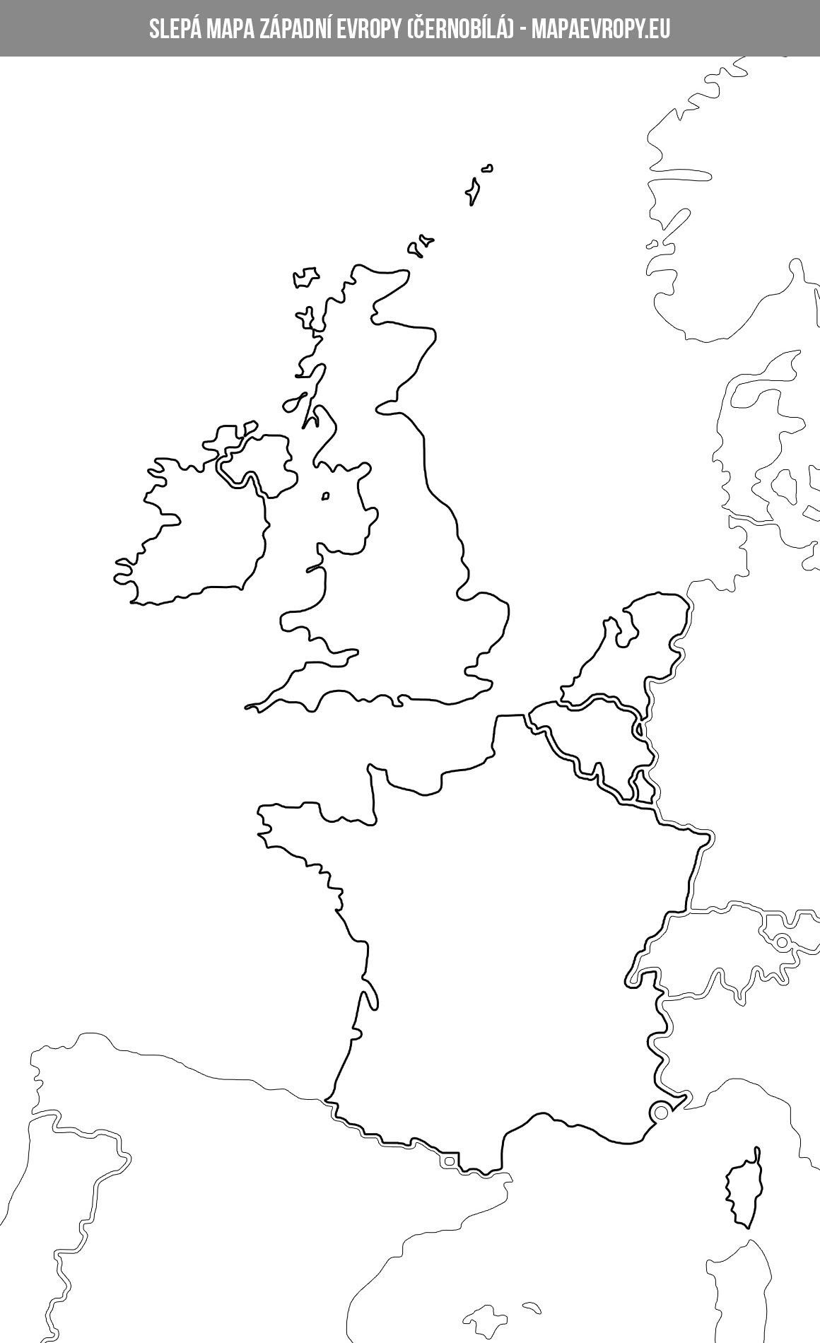 mapa zapadni evropy cernobila slepa mapa zapadni evropy   MapaEvropy.eu mapa zapadni evropy