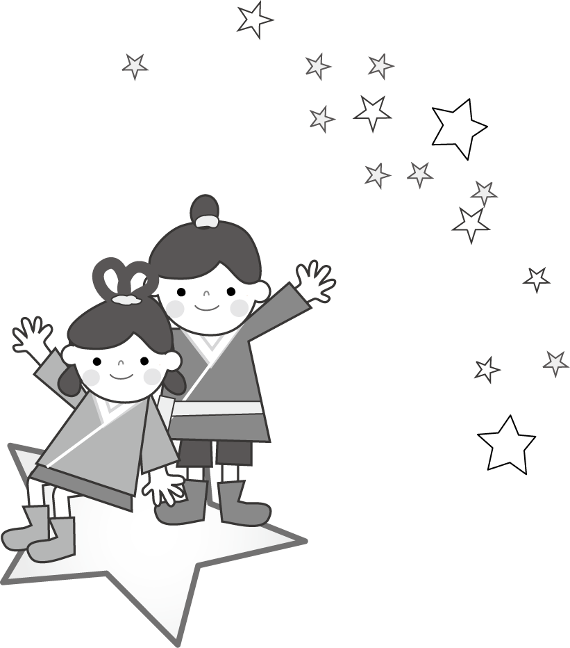 七夕のイラスト 織姫と彦星 無料 フリー素材