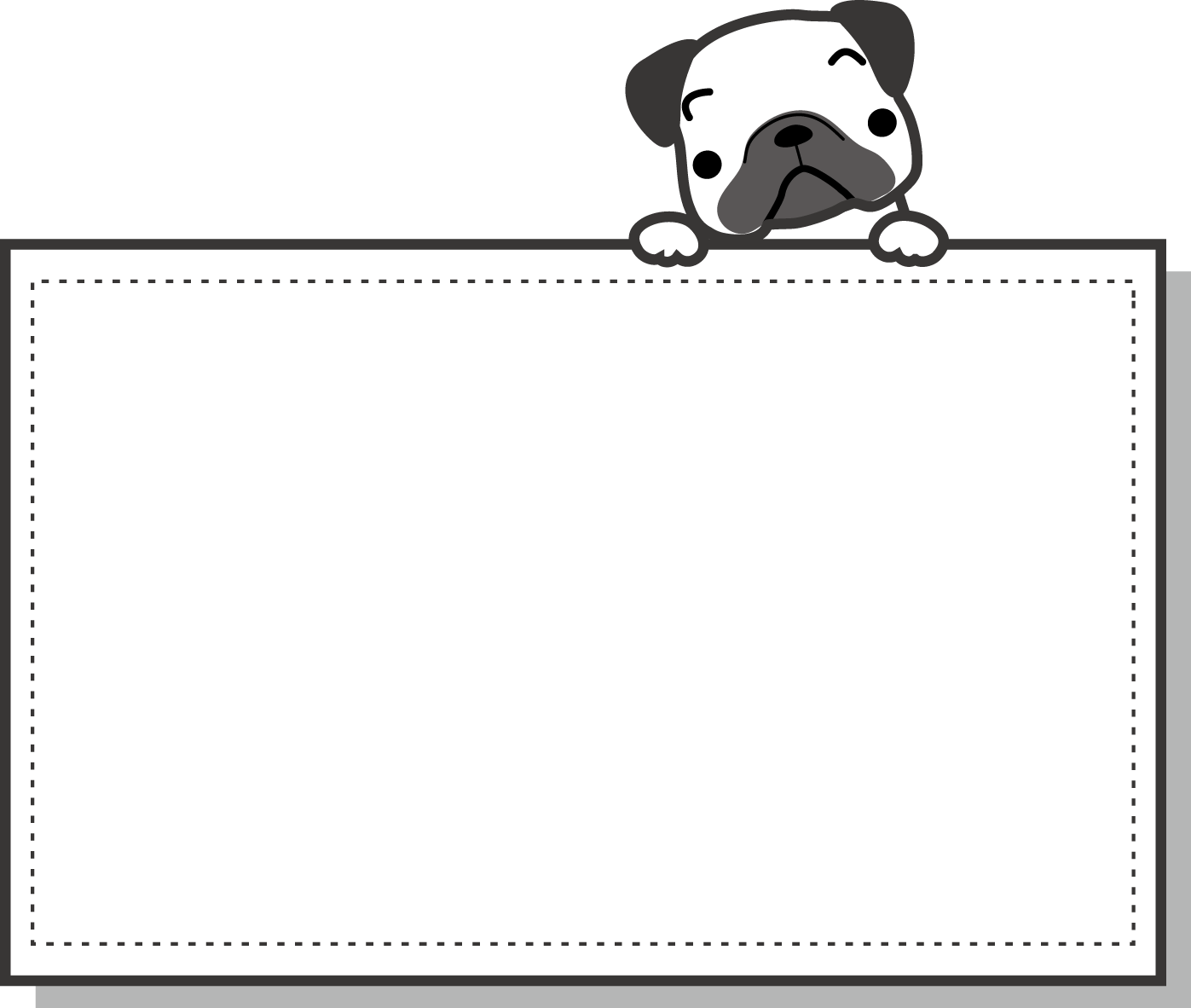 パグ 犬のイラスト 無料イラスト フリー素材