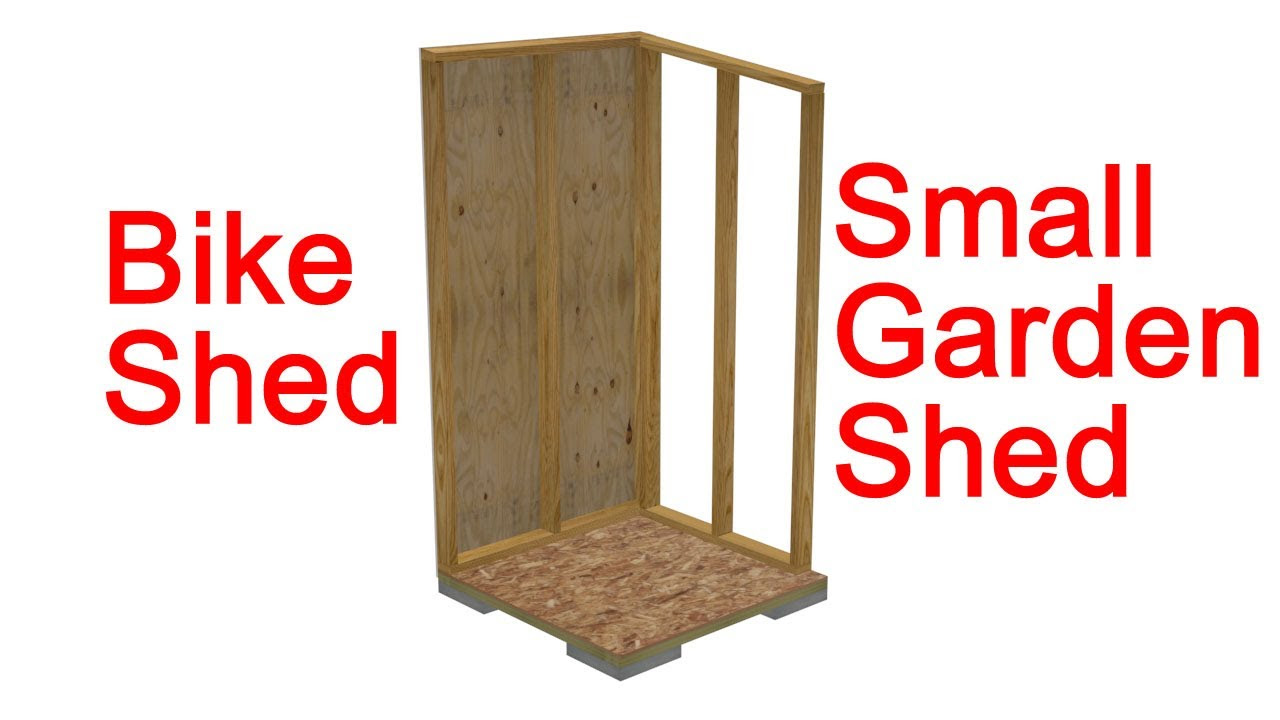 Small Garden Shed Or Bike Shed Construction Details - YouTube