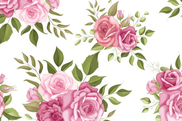 Crella Beautiful Floral Seamless Pattern Pattern by Darren Studio Compatible with Cameo Silhouette Studio, Cricut and other cutting machines for any crafting projects.