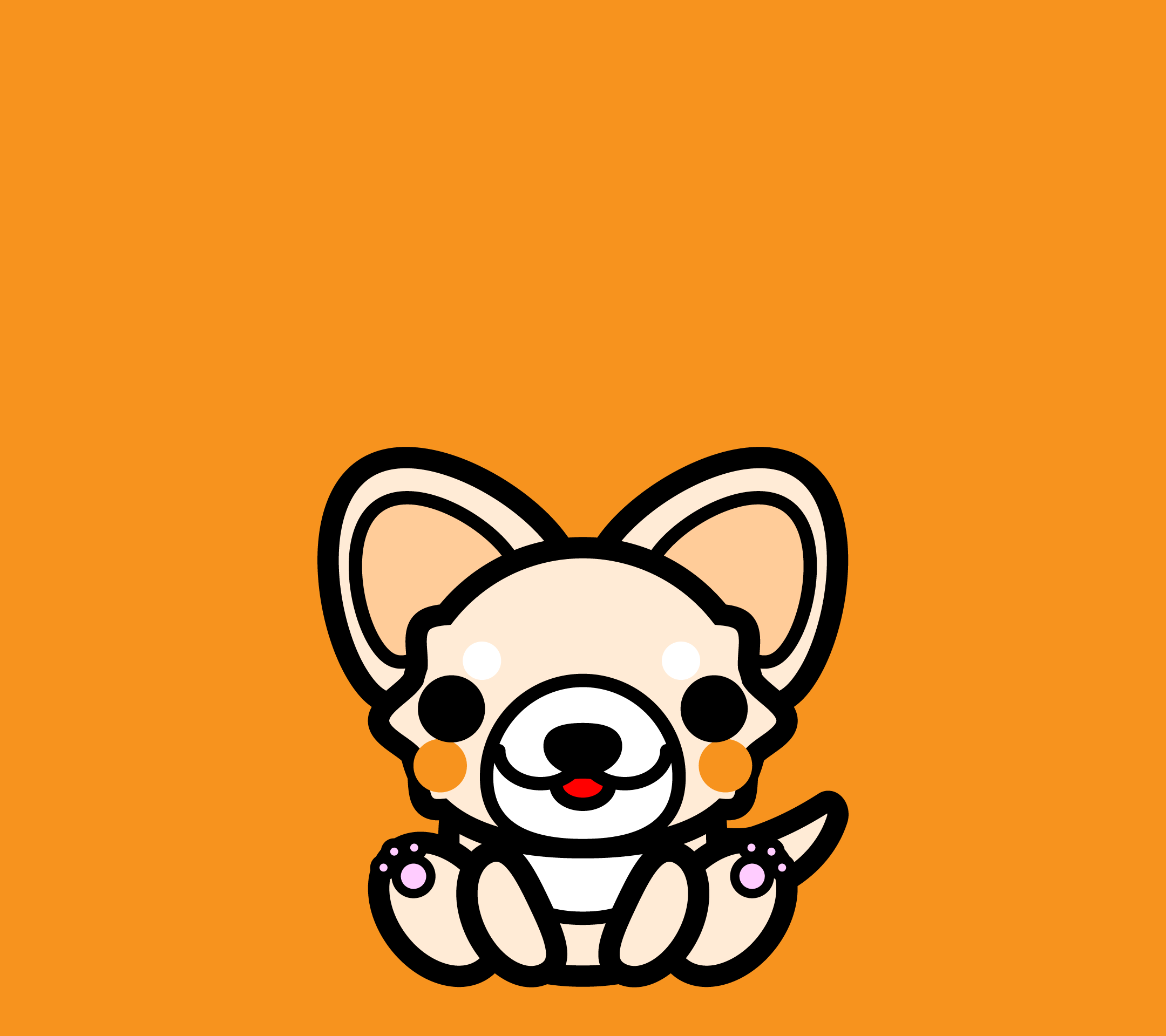 かわいい座りチワワ壁紙 Android の無料イラスト 商用フリー オイデ43