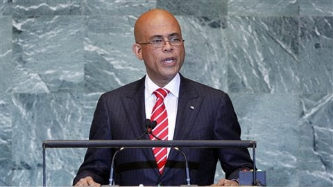 Le président haïtien, Michel Martelly, devant l'Assemblée générale de l'ONU
