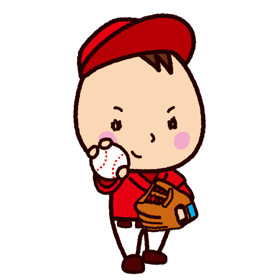 少年野球のピッチャーのイラスト イラストくん