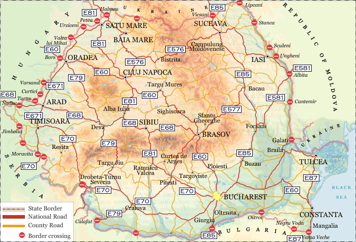 harta rutiera a romaniei on line Romania   Road Map   Travel and Tourism Information   Harta Rutiera