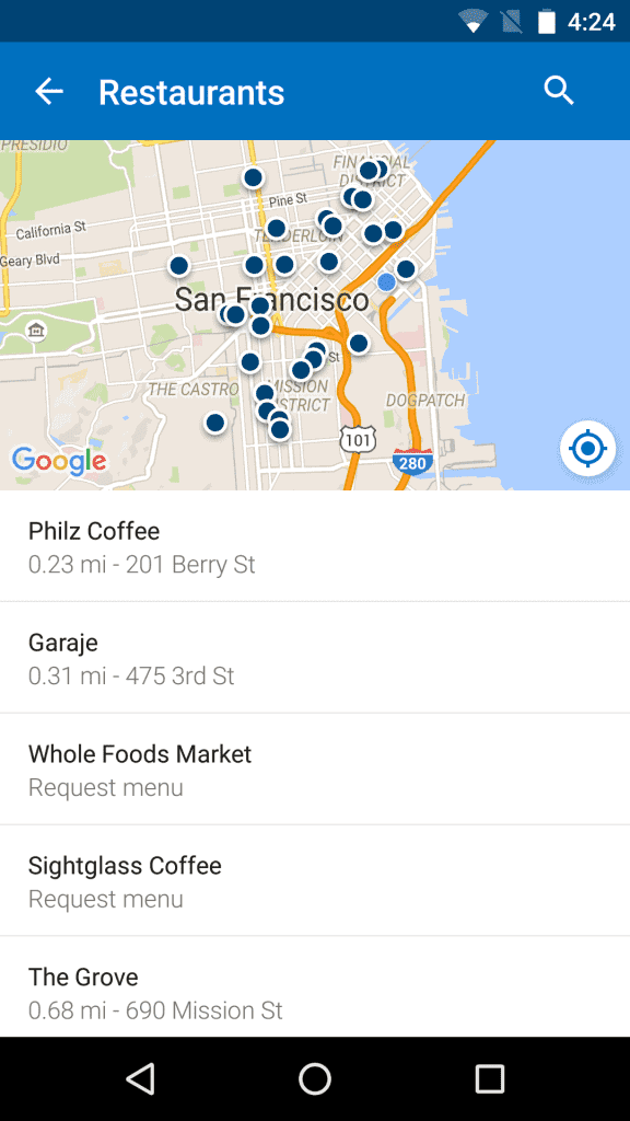 restaurant logging 2 Android