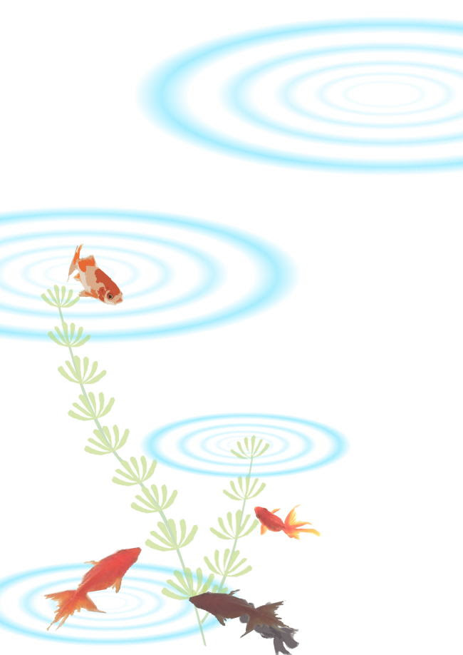 動物の便箋 無料テンプレート 金魚 1 Template Million テンプレートミリオン