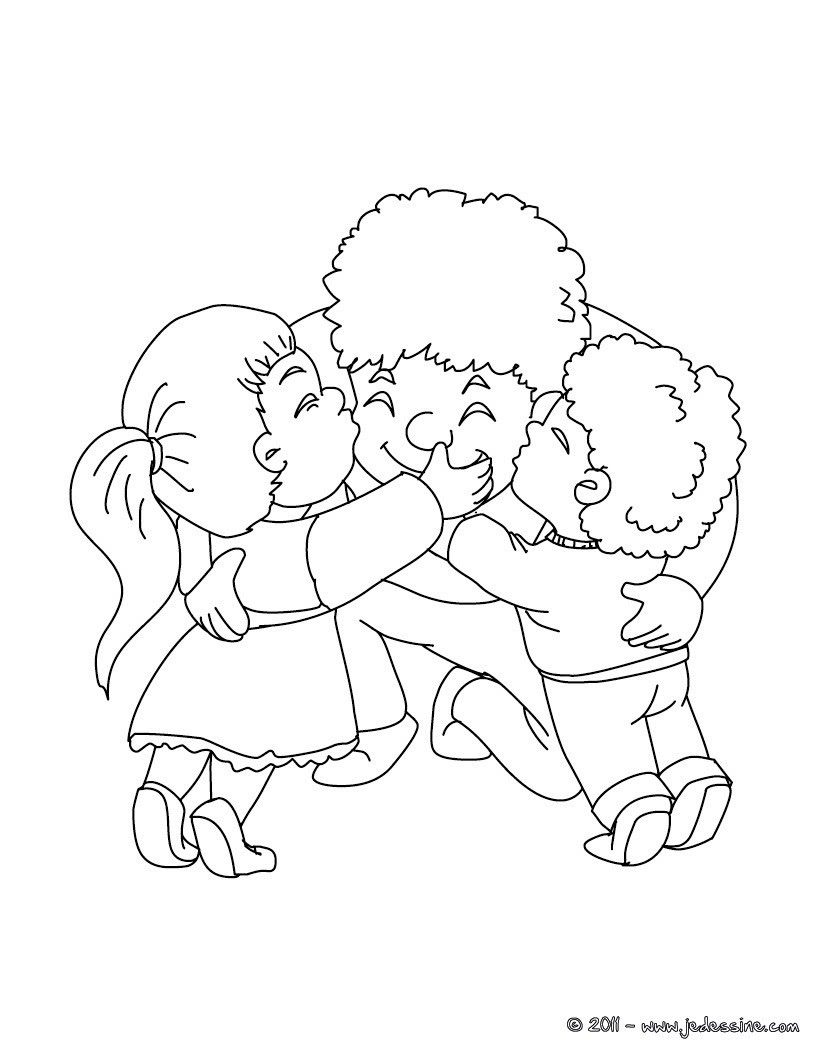 Coloriage papa et ses enfants gratuit