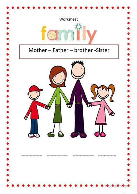  famous family members worksheet for kindergarten ideas deb morans