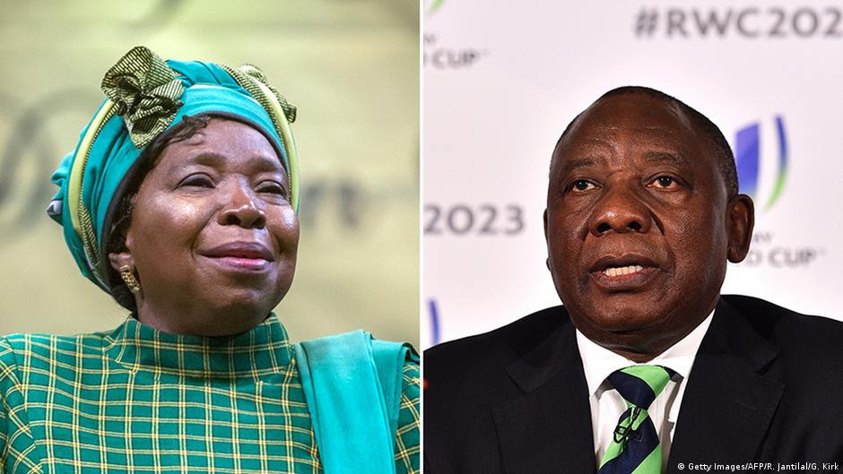 Bildkombo Nkosazana Dlamini-Zuma und Cyril Ramaphosa