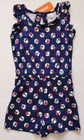 NEW GYMBOREE COTTON ROMPER GIRLS SIZE 4T SLEEVELESS SHORTS BLUE PINK YELLOW 