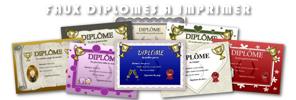 Faux Diplomes Humoristiques A Imprimer Gratuitement