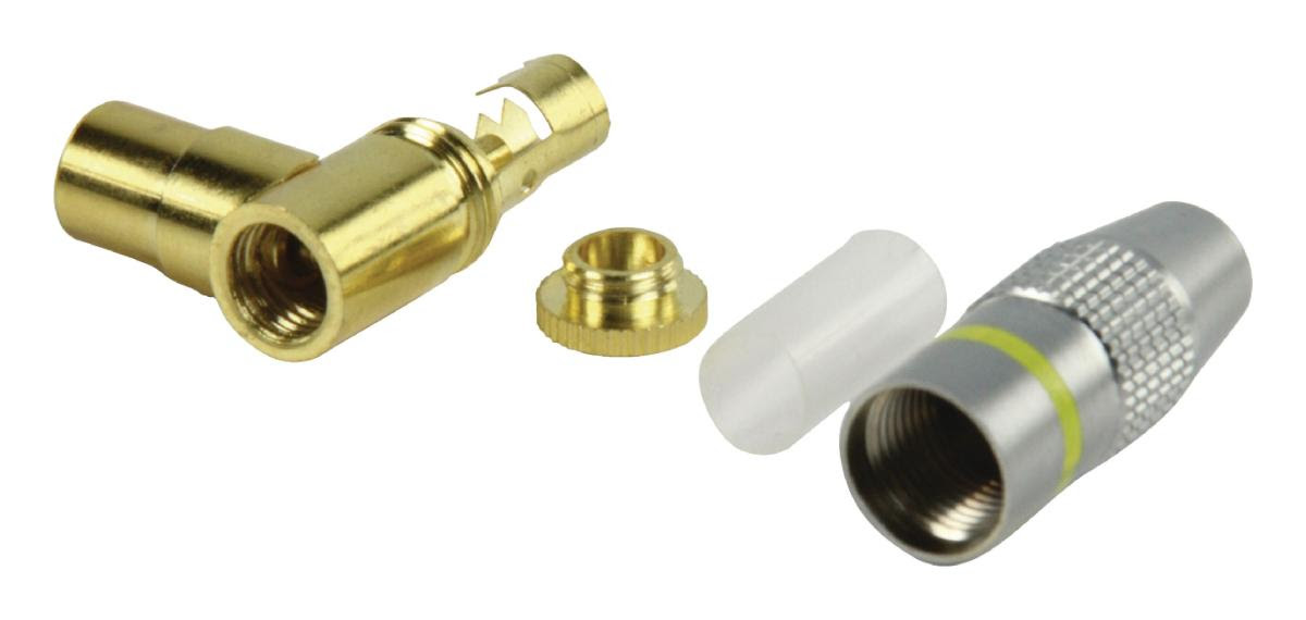 E44-Blister de 2 x fiches antenne tv 9.5mm male coudee qualite pro à 6,00 €