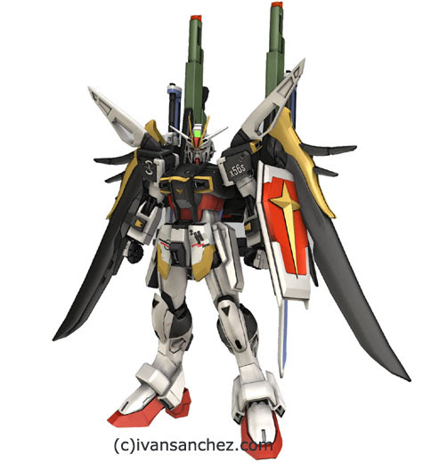 impulse gundam destiny 3d mesh cg sandrum