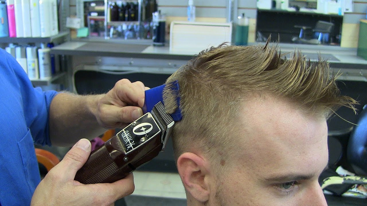 Men's Blonde Fade haircut / mens hairstyle - YouTube