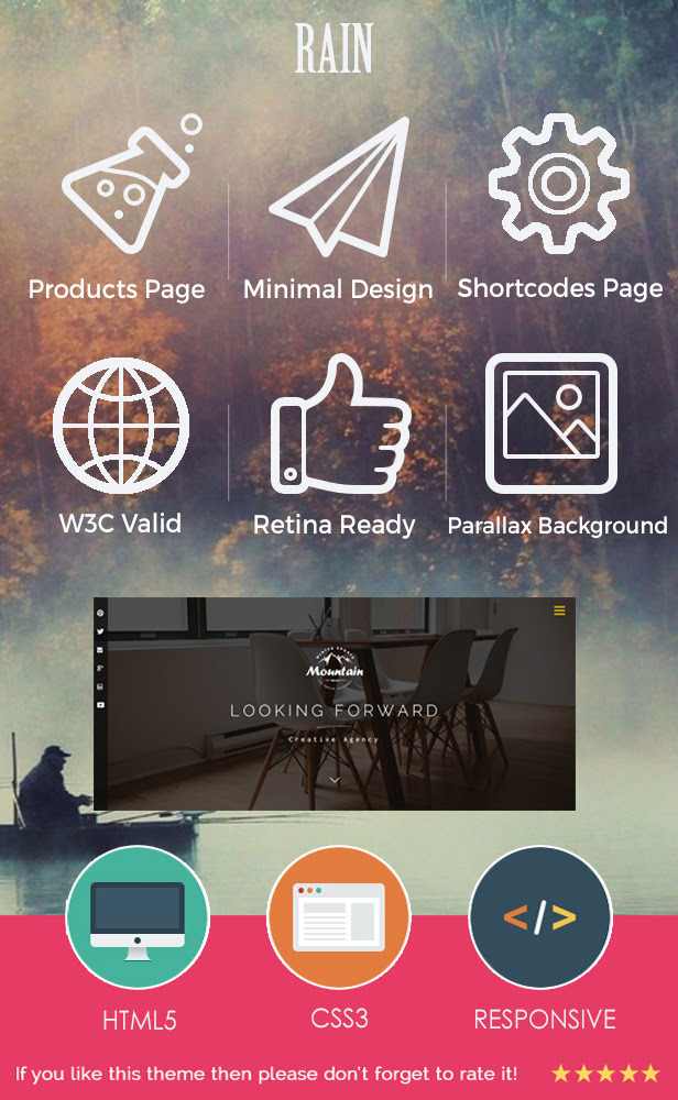 Rain - Creative Minimal HTML Template - 1