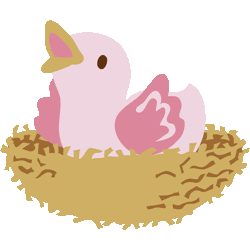 ひな No 192 鳥の巣とヒナのイラスト アイコン 条件付フリー素材集 スマホなど携帯電話対応