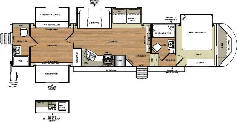 Bunkhouse Travel Trailer Floor Plans