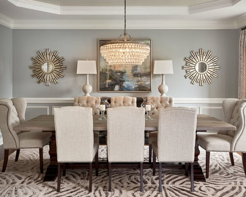 Transitional Dining Room Furniture - Furniture Of America Amina Cm3219gy T Transitional Dining Table With Leaf And Glass Top Nassau Furniture And Mattress Dining Tables : The stylish designs with the quality of amish made oak, cherry and maple.