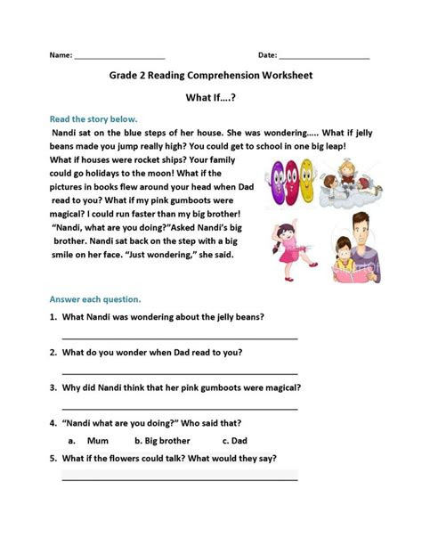 Free printable reading comprehension worksheets for grade 2. reading comprehension worksheets for 2nd grade printable worksheet