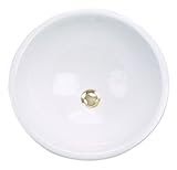 St. Thomas Creations 1025.000.01 Martinique Round Self-Rimming Or Undermount Lavatory Sink with Overflow, White Finish. Drain stopper not included.
