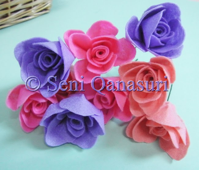 Bunga Tisu Bunga Felt Roses Gubahan Hantaran Seni 