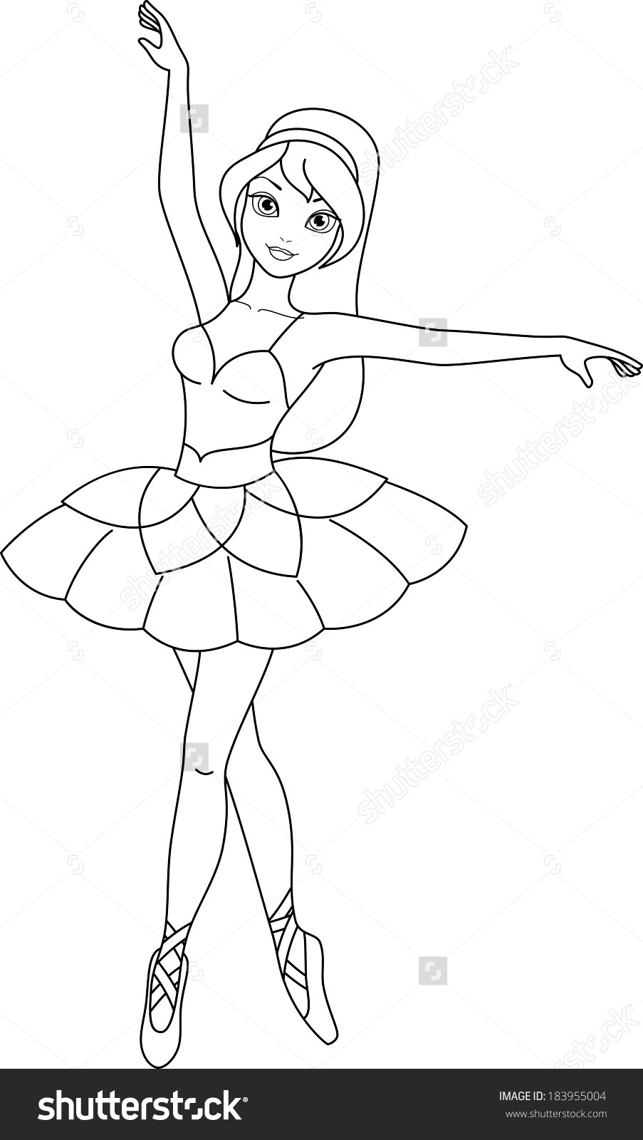Ballerina Coloring Pages For Kids at GetDrawings | Free ...