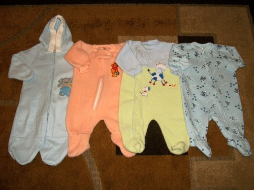 Lot-4-Baby-Boy-Fleece-Footed-Sleeper-Sleepwear-Clothes-3-6-m-month-Pooh-Carters