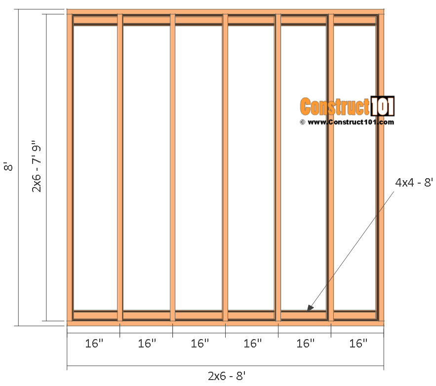 Garden Shed Plans - 8x8 - Step-By-Step - Construct101