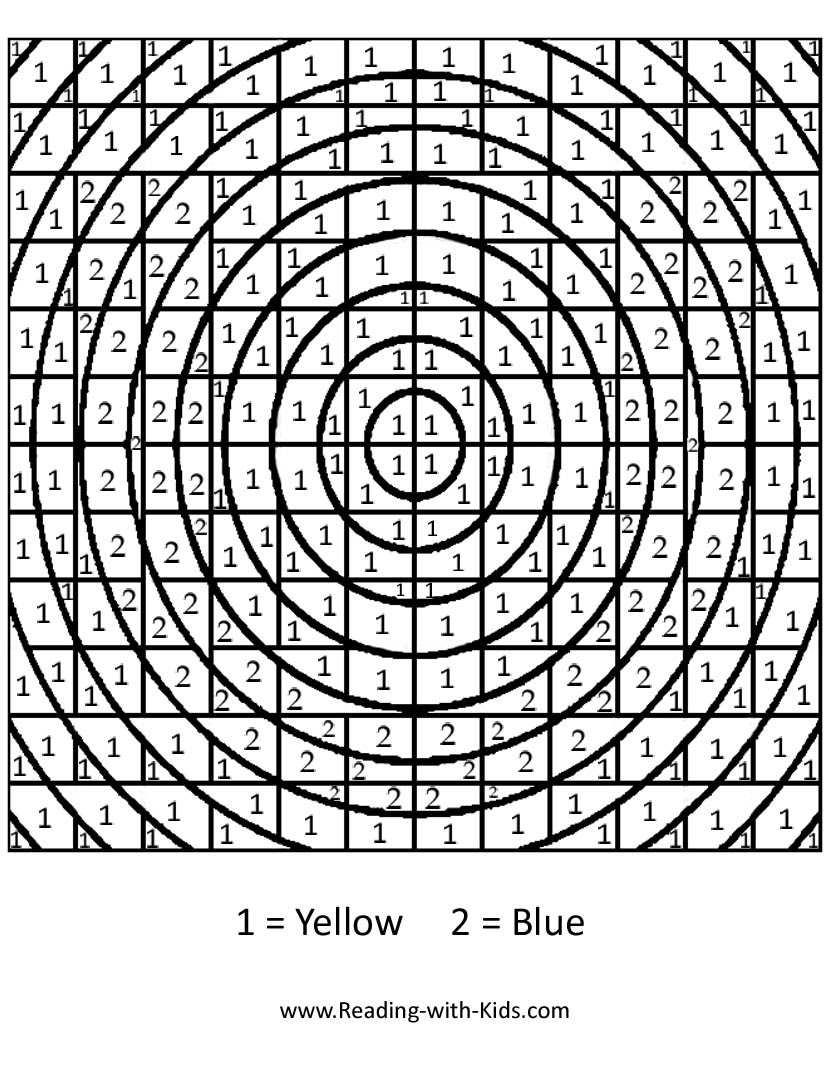 Color by number letter U