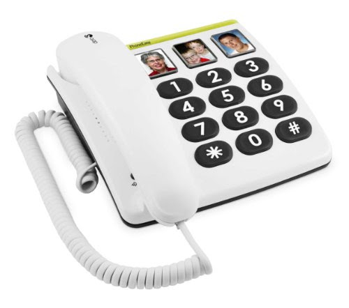 Doro PhoneEasy 331ph, Schnurgebundenes Großtastentelefon mit 3 Dirktwahl-Fototasten, weiß Doro PhoneEasy 331ph, Schnurgebundenes Großtastentelefon mit 3 Dirktwahl-Fototasten, weiß