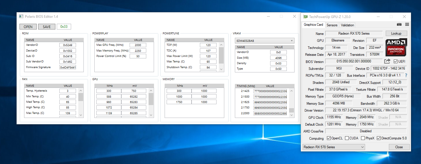 Hashrate Rx 570