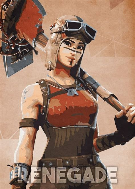 fortnite character poses renegade displate artwork