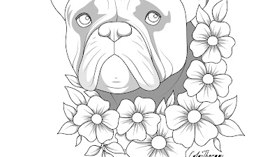 Cute French Bulldog Coloring Pages